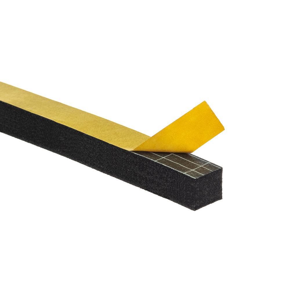 Uszczelka 8x8mm 40°ShA samoprzylepna EPDM 10mb wzmocniona
