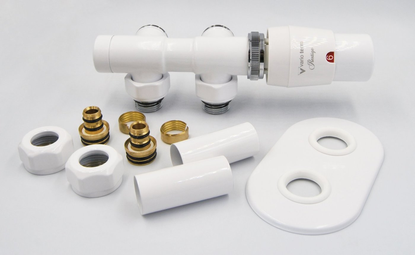Zestaw Vario Term Twins Prestige 8-30°C 3/4 prawy biały do PEX