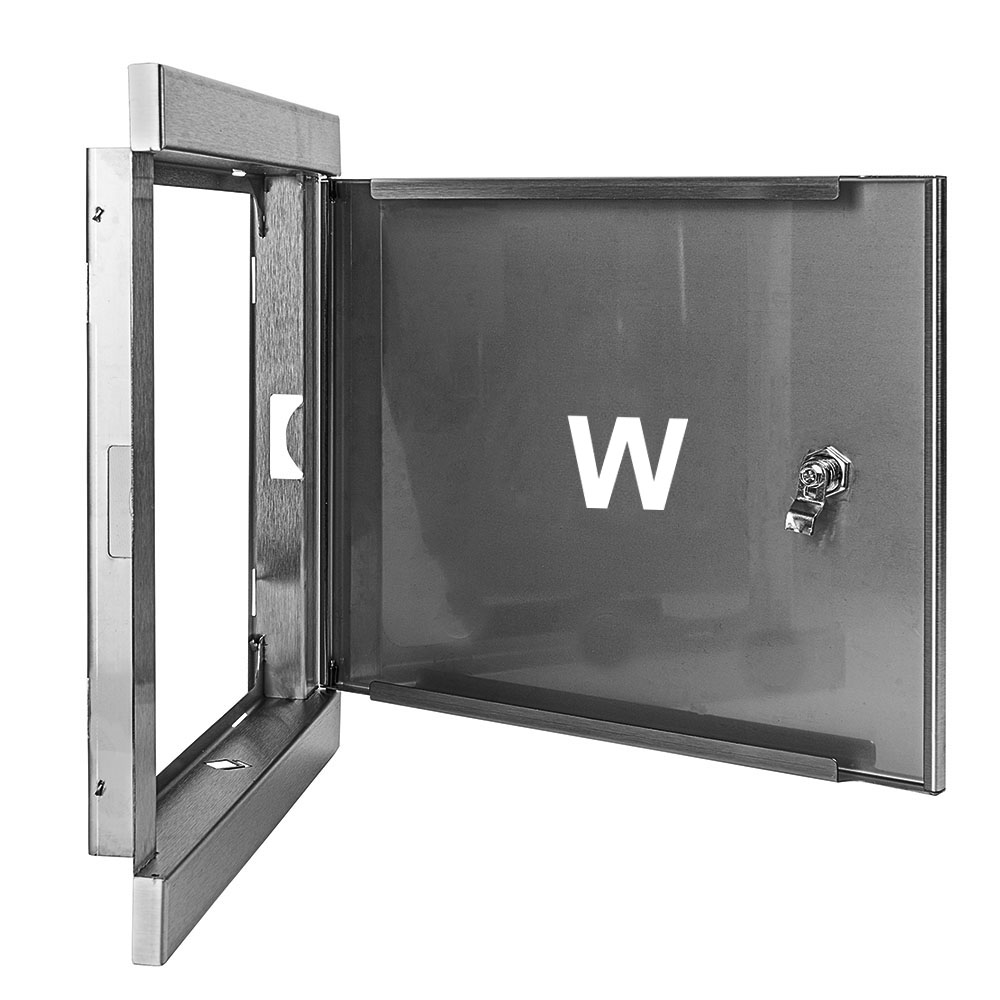 Drzwiczki Woda 25x25x3 cm TB inox na licznik zawór - obrazek 2