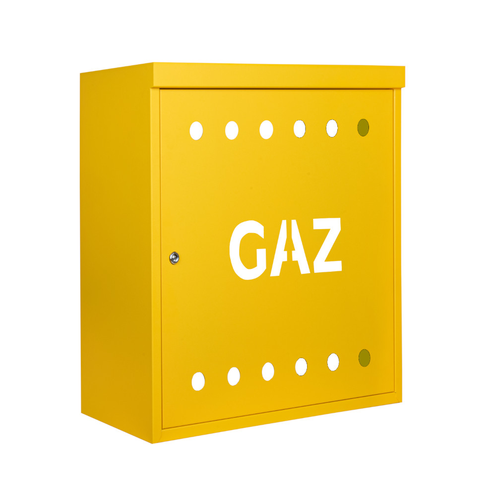 Skrzynka gazowa 60x60x25 cm TB żółta na licznik zawór