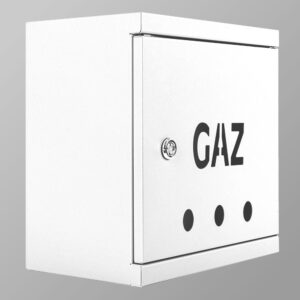 Skrzynka gazowa 25x25x15 cm TB biała na licznik zawór