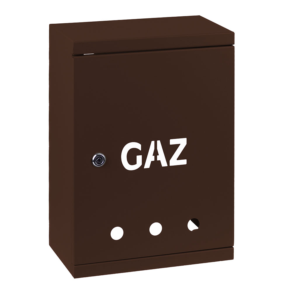 Skrzynka gazowa 35x25x15 cm TB brązowa na licznik zawór