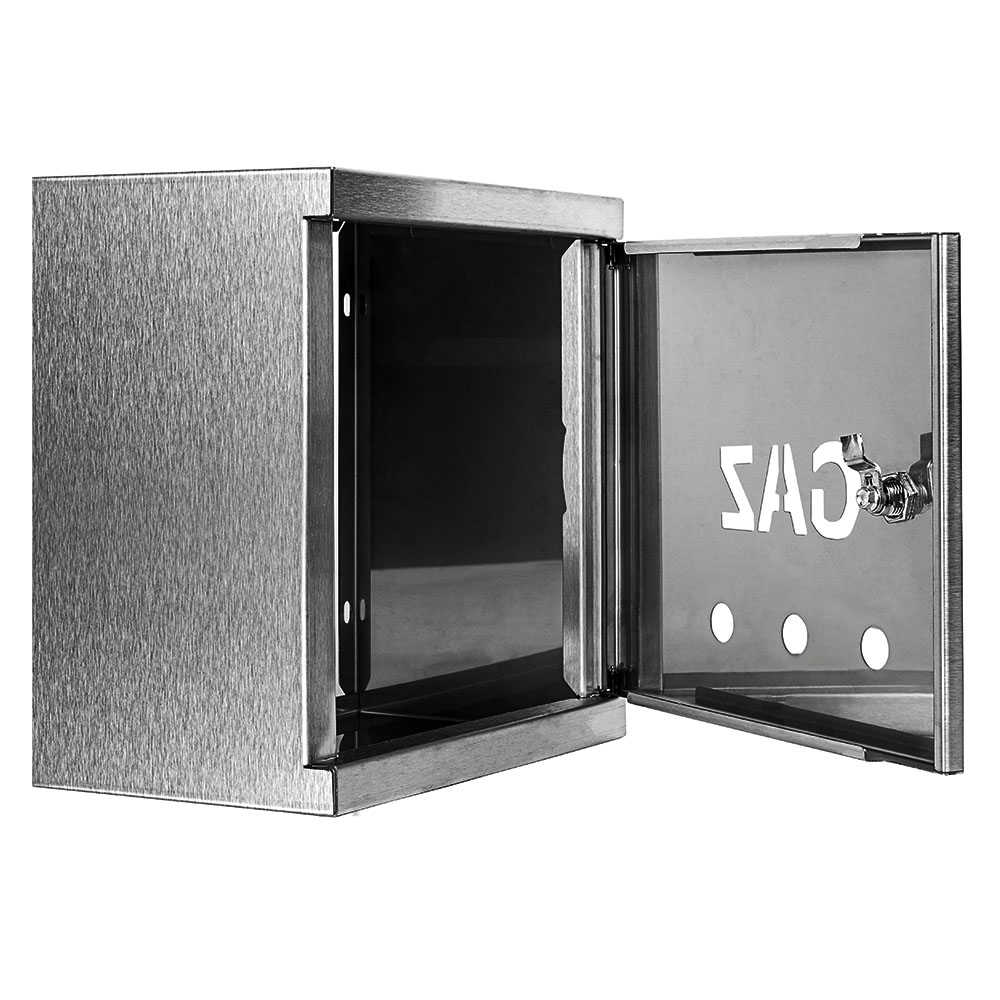 Skrzynka gazowa 25x25x20 cm TB inox na licznik zawór - obrazek 2