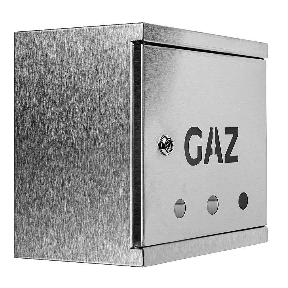 Skrzynka gazowa 25x25x20 cm TB inox na licznik zawór