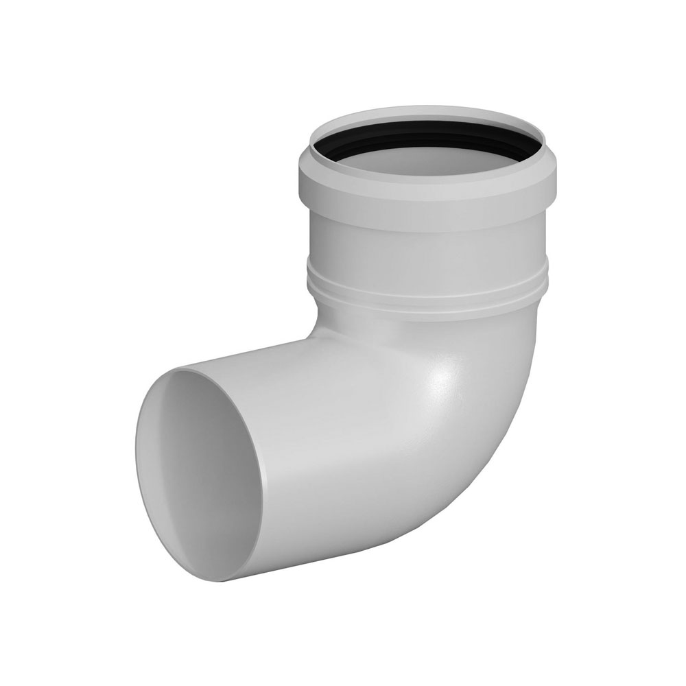 Kolanko spalinowe Ricom 80mm 87 st. PP białe