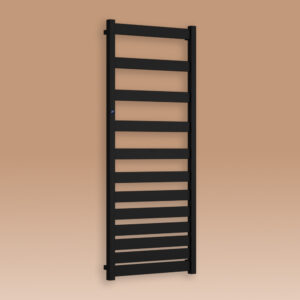 Grzejnik łazienkowy BELTI 896x500mm przyłącze D470mm czarny mat RAL 9016
