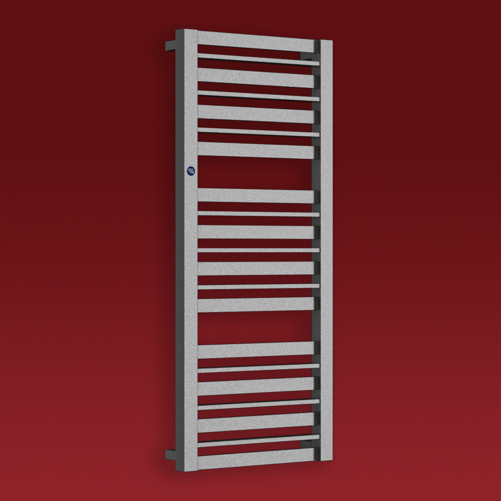 Grzejnik łazienkowy Code 610x400mm przyłącze D365mm srebrny RAL 9016