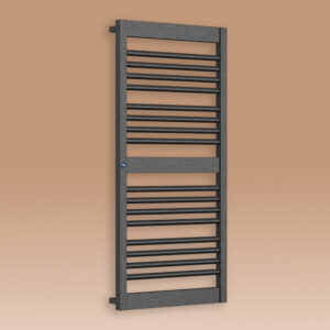 Grzejnik łazienkowy Frame 570x500mm przyłącze D470mm grafit RAL 9016