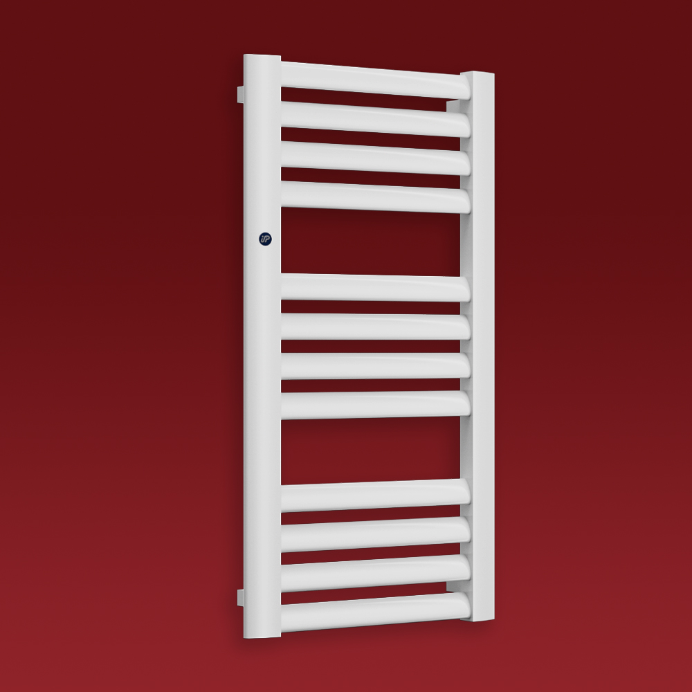Grzejnik łazienkowy MAKAO 1205x477mm przyłącze D400mm biały mat RAL 9016
