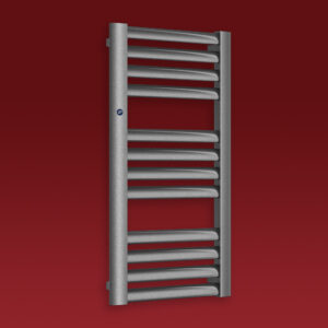Grzejnik łazienkowy MAKAO 1205x577mm przyłącze D500mm srebrny RAL 9016