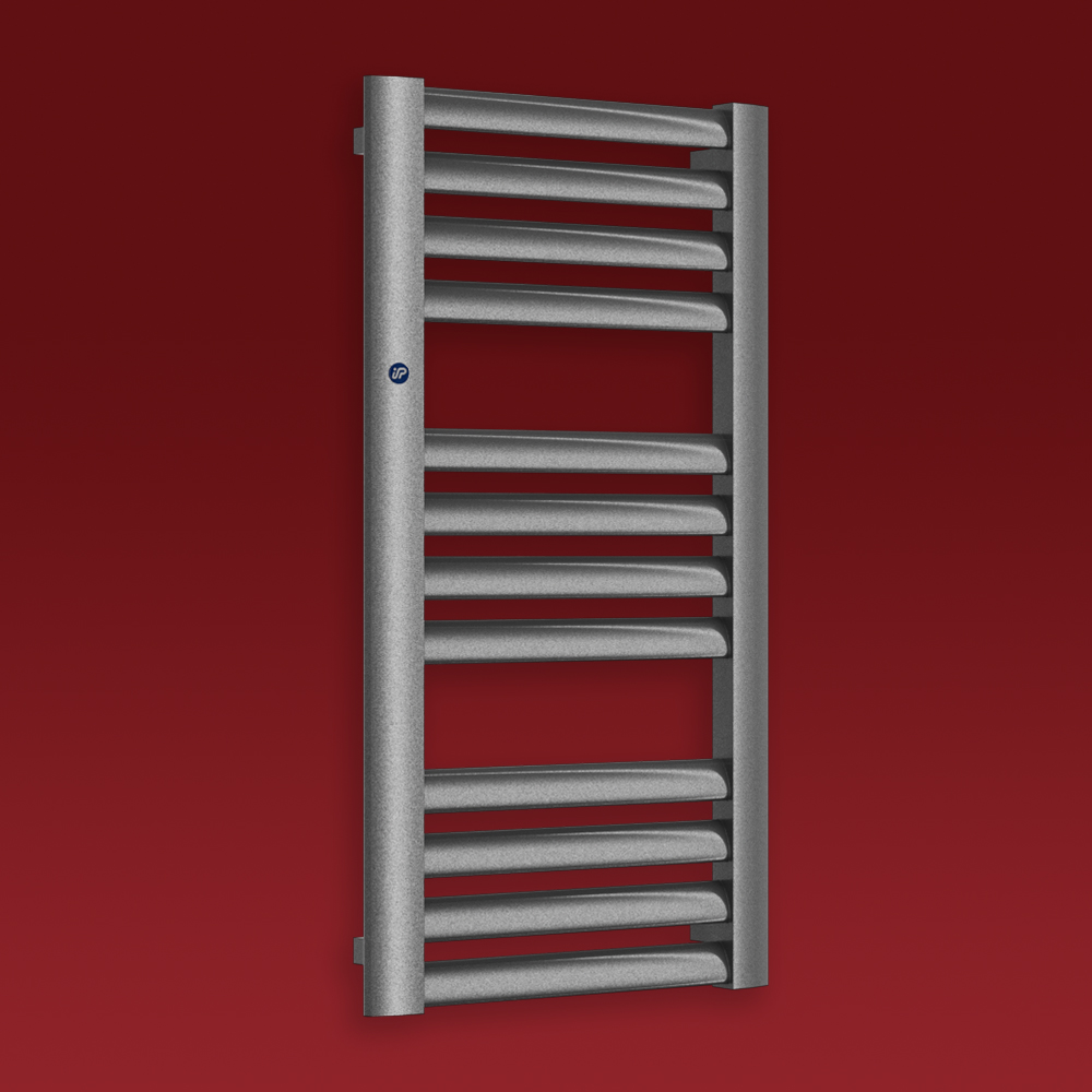 Grzejnik łazienkowy MAKAO 1205x577mm przyłącze D500mm srebrny RAL 9016