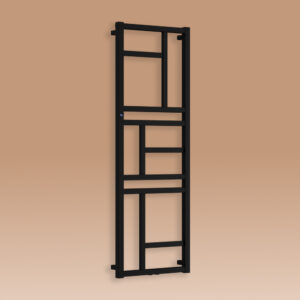 Grzejnik łazienkowy MONDRIAN 1740x600mm przyłącze D50mm czarny mat RAL 9016