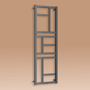 Grzejnik łazienkowy MONDRIAN 1740x600mm przyłącze D50mm grafit RAL 9016