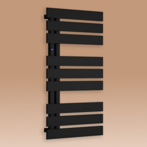 Grzejnik łazienkowy Nameless 1186x600mm przyłącze D50mm czarny struktura RAL 9016