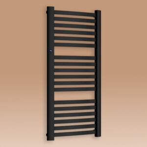 Grzejnik łazienkowy RETTO 1072x412mm przyłącze D335mm czarny mat RAL 9016