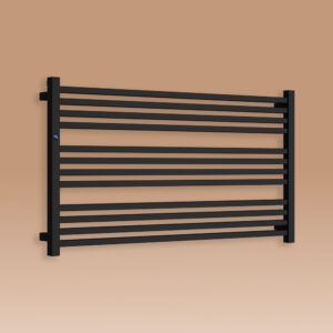 Grzejnik łazienkowy Stick Level 555x1000mm przyłącze boczne B500mm czarny mat RAL 9016